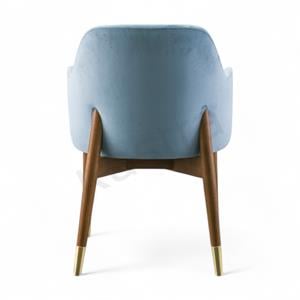 Merte Ahşap Kadife Sandalye