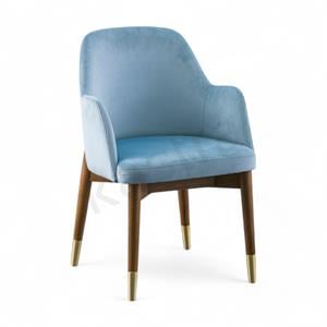 Merte Ahşap Kadife Sandalye