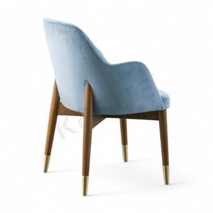 Merte Ahşap Kadife Sandalye