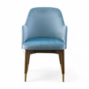 Merte Ahşap Kadife Sandalye