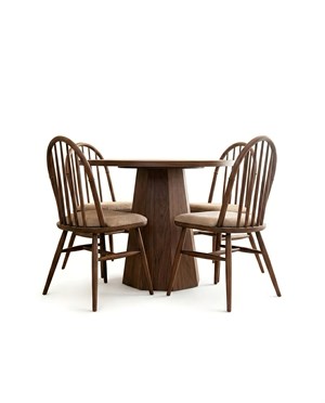 Sieanna Yuvarlak Meşe Masa Seti