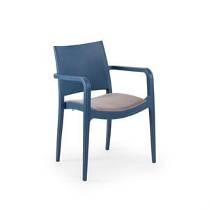 Specto-XL Pad Döşemeli Polipropilen Sandalye - Bahçe, Balkon, Kafe, Restoran İçin