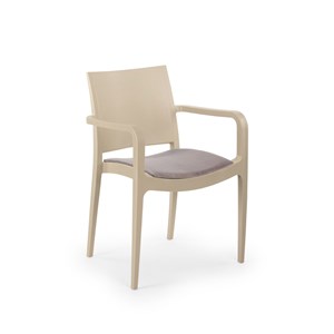 Specto-XL Pad Döşemeli Polipropilen Sandalye - Bahçe, Balkon, Kafe, Restoran İçin