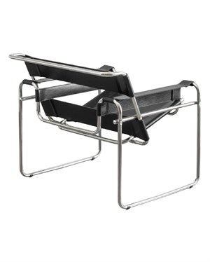 Wassily Deri Sandalye Siyah