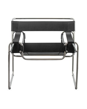 Wassily Deri Sandalye Siyah