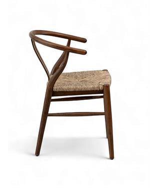 Wishbone Hasırlı Sandalye - Ceviz