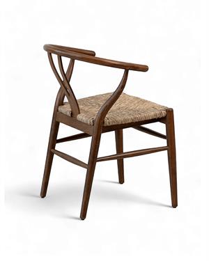 Wishbone Hasırlı Sandalye - Ceviz