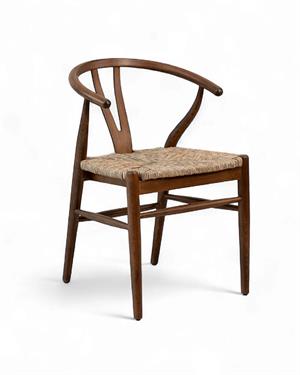 Wishbone Hasırlı Sandalye - Ceviz