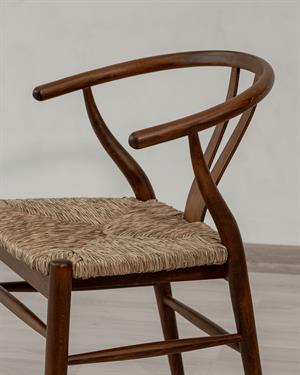 Wishbone Hasırlı Sandalye - Ceviz