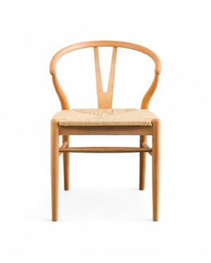 Wishbone İp Hasır Sandalye - Naturel