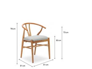 Wishbone Minderli Sandalye - Naturel