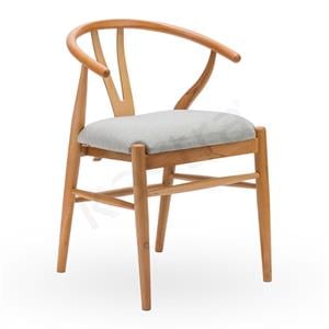 Kastra Wishbone Minderli Sandalye - Naturel 