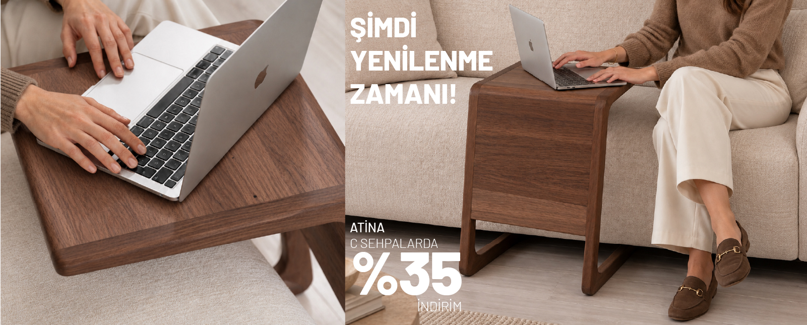 Atina Masif C Sehpa - Laptop Sehpası