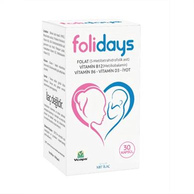 Folidays-Folat İyot B12, B6, D3_Kadın Sağlığı
