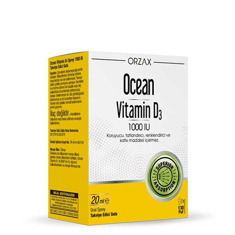 Ocean Vitamin D3 400 IU 20 ml Sprey_Vitamin ve Mineraller