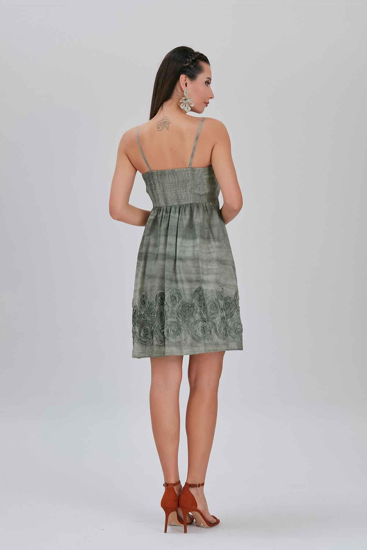 Askılı Koton Elbise