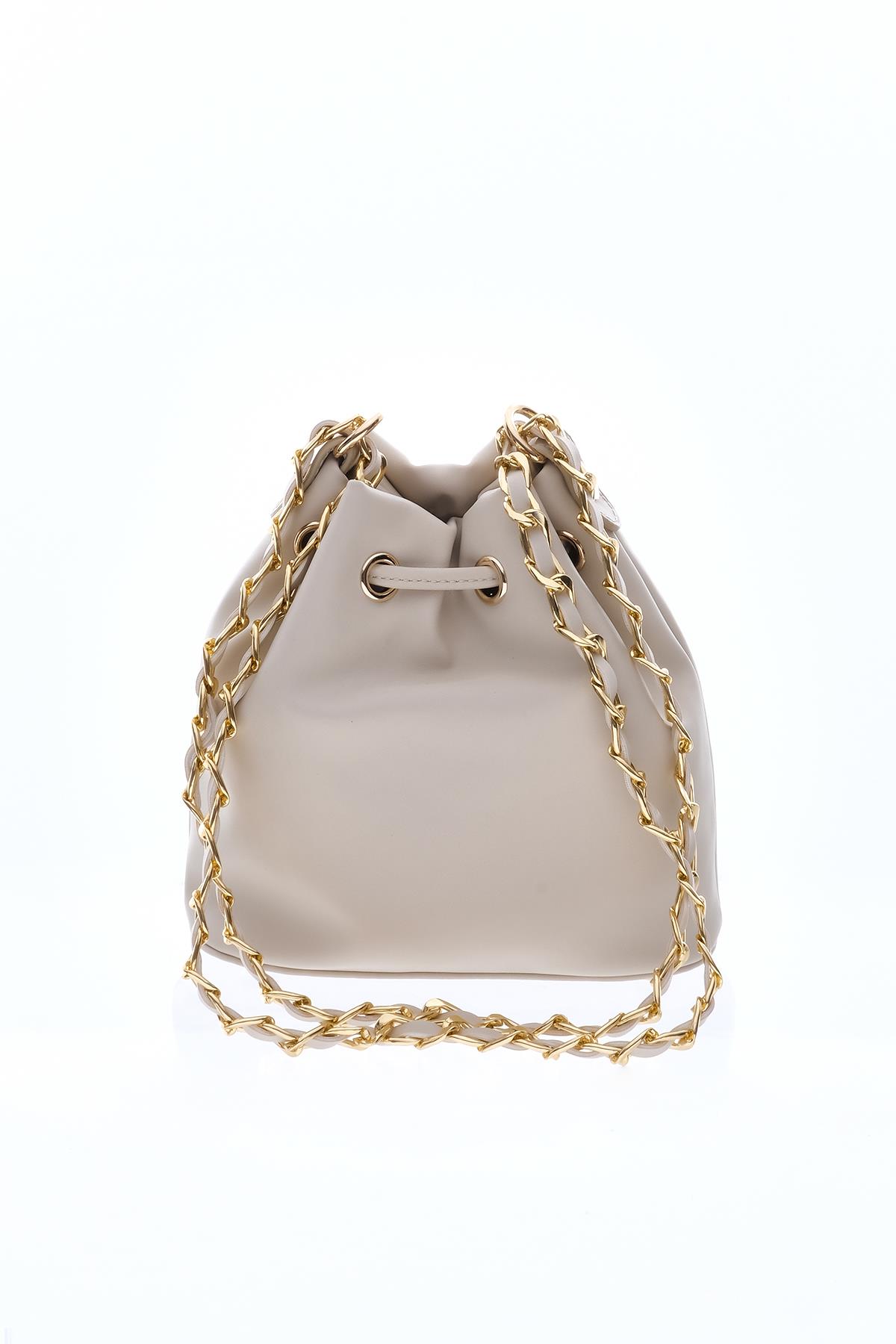 Çapraz, Omuz Askılı Alternatifli, Zincirli, Vegan Deri,Şık Çanta