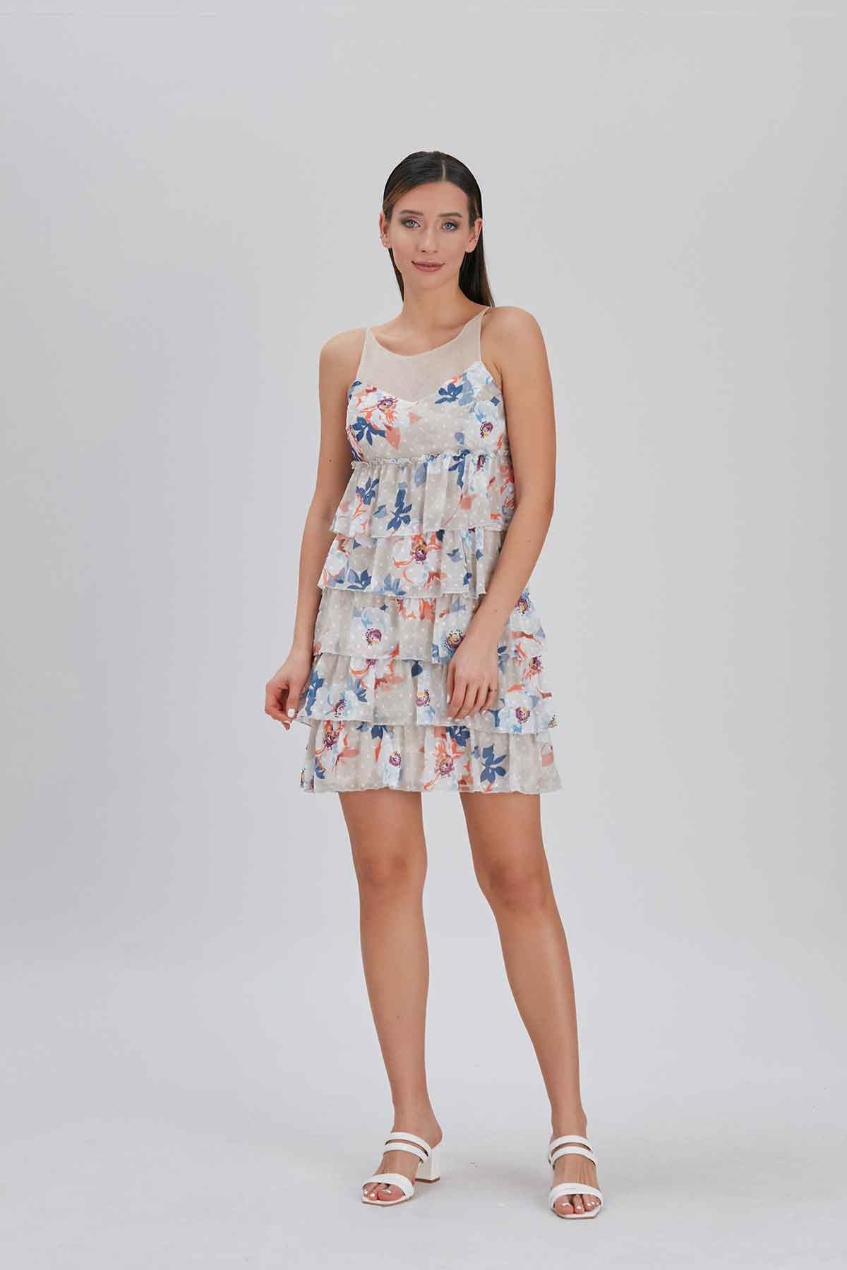 Çiçek Desenli Elbise