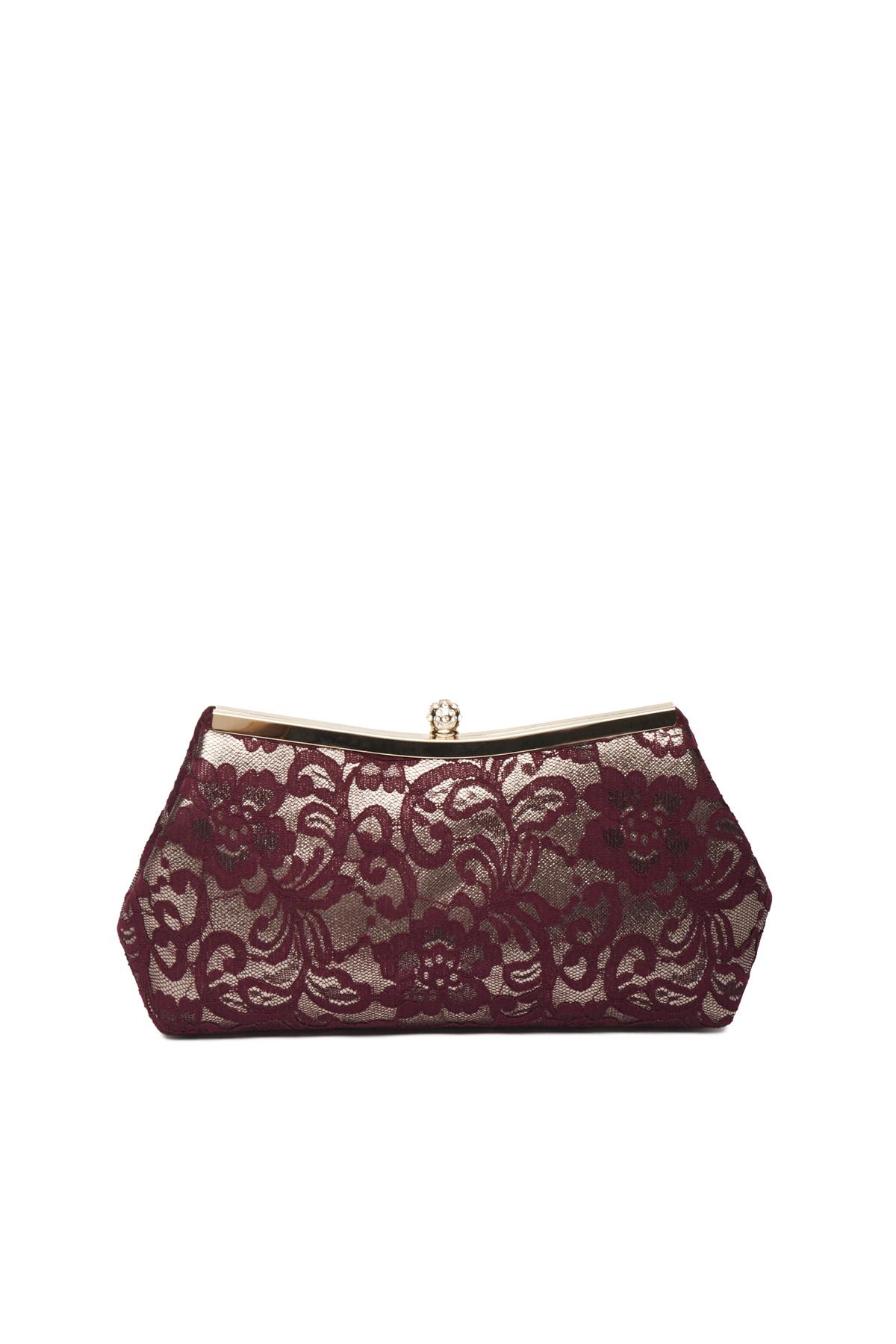 Dantel, Özel Tasarım, Kalın Zincir Askılı, Abiye, Gece Çanta