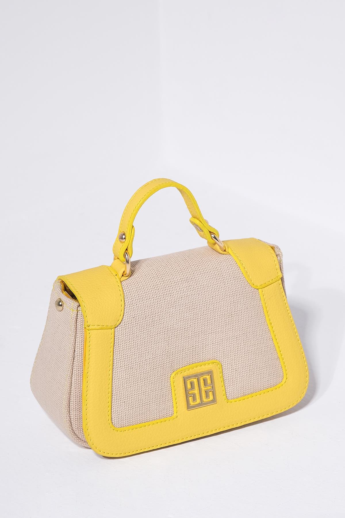 Deri Garnili Uzun Askı Alternatifli  Kadın El ve Omuz çanta