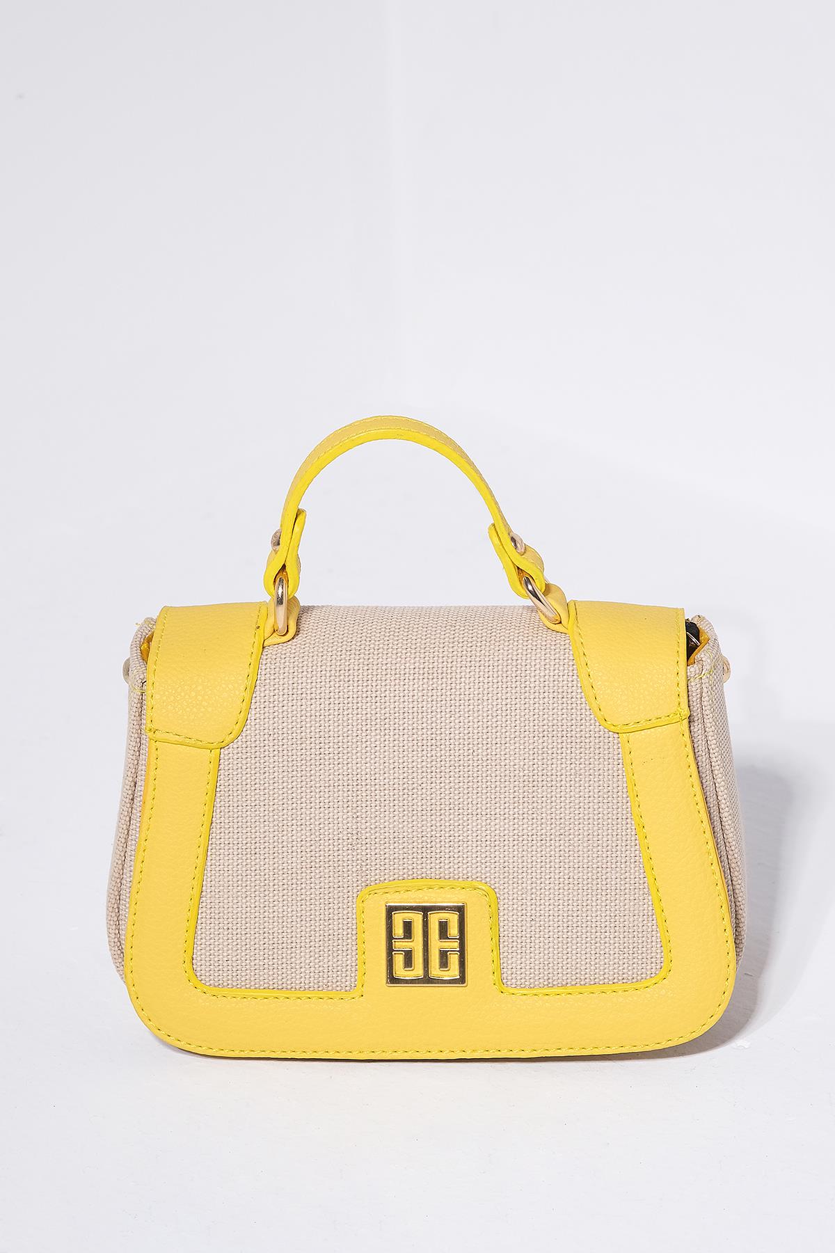 Deri Garnili Uzun Askı Alternatifli  Kadın El ve Omuz çanta