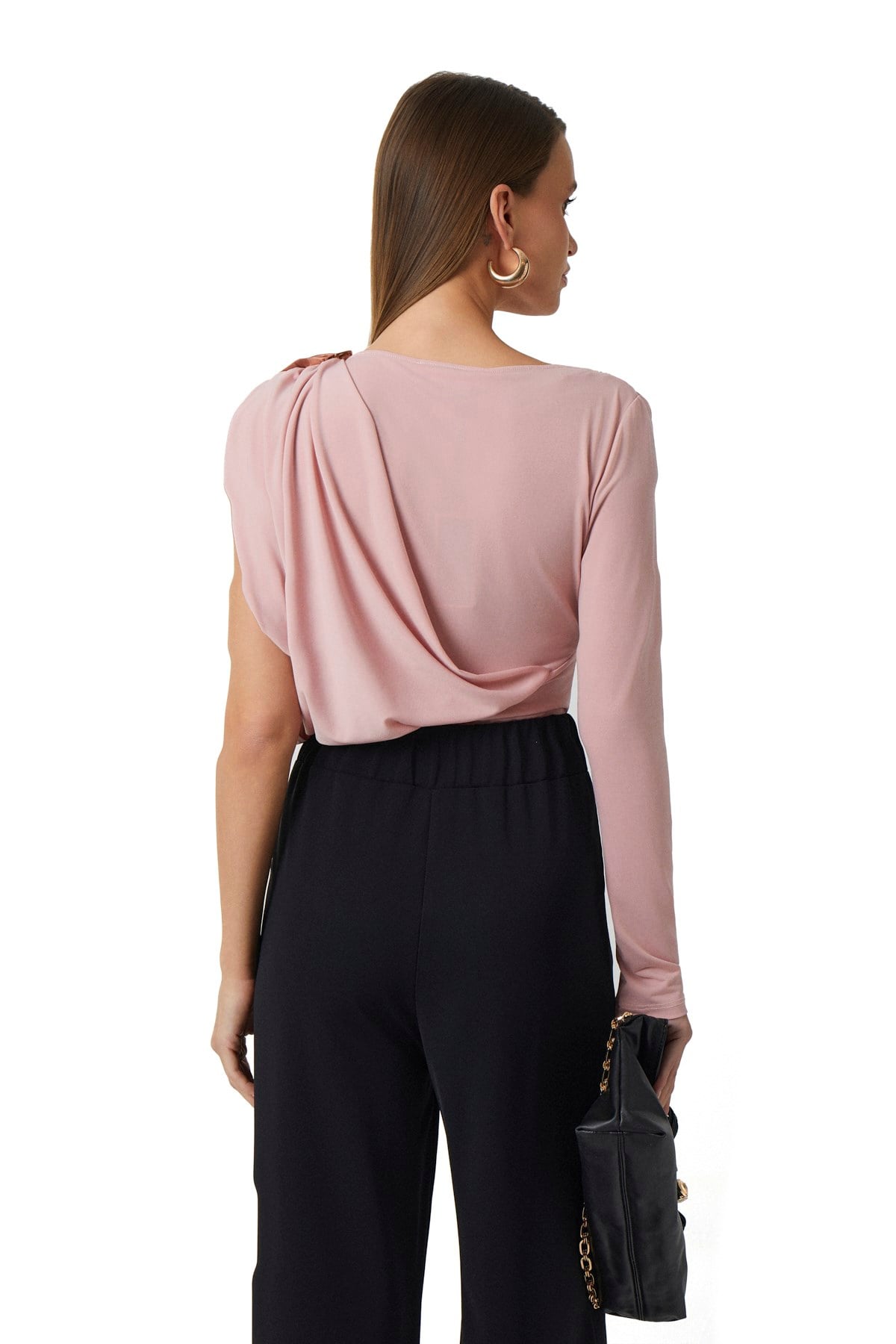 Gold Toka Detaylı Bol Paça Pantolon