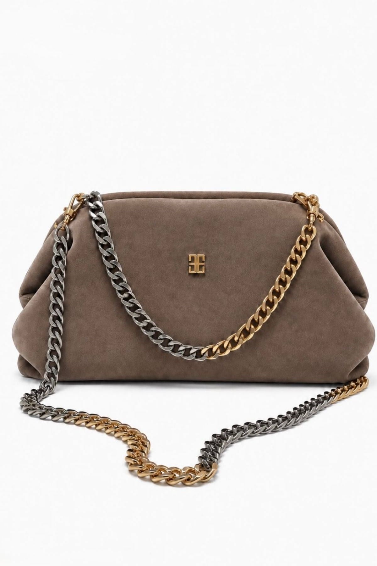 Hakiki Süet Mekanizmalı Kadın Çanta