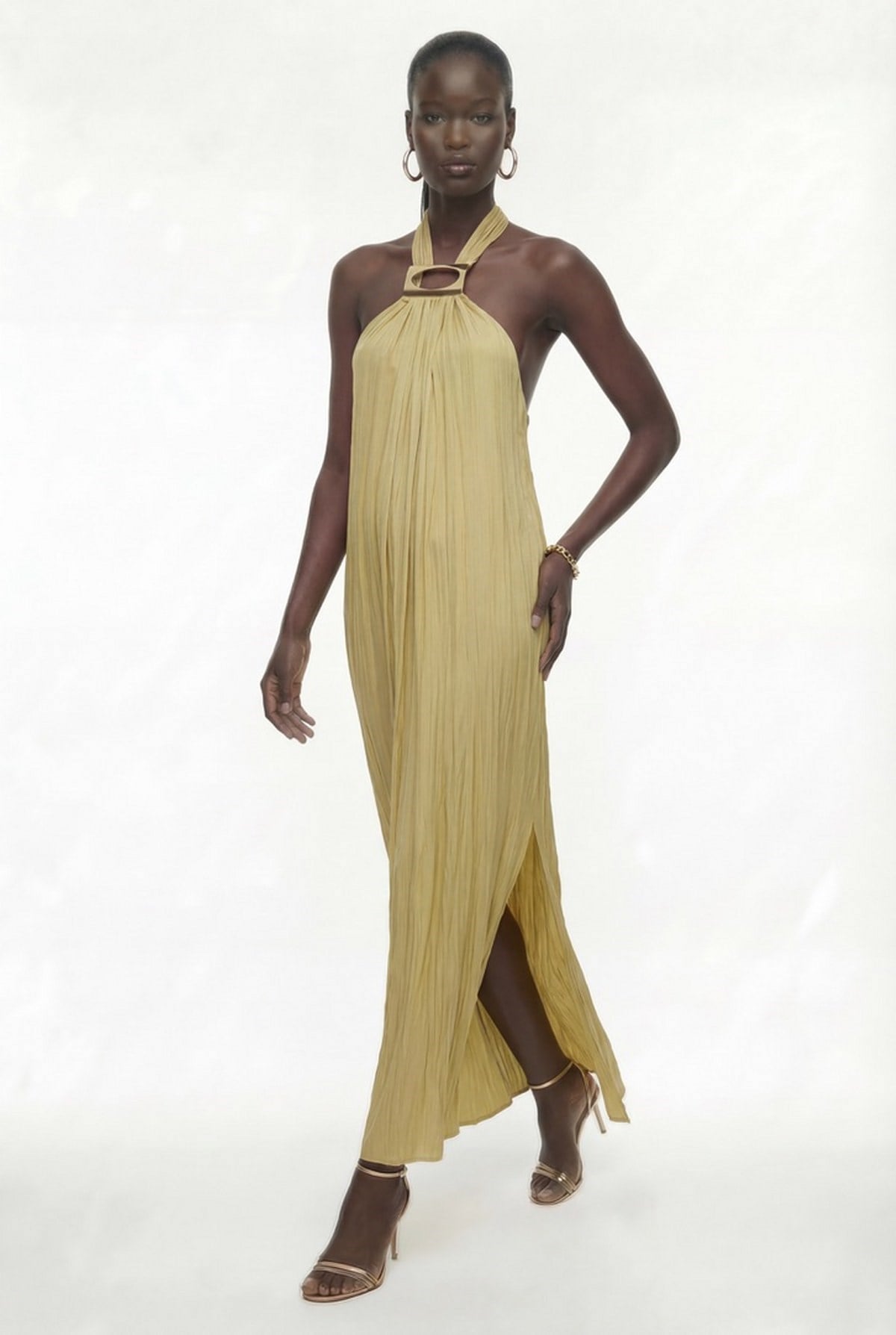 Halter Yaka Bağlamalı Elbise