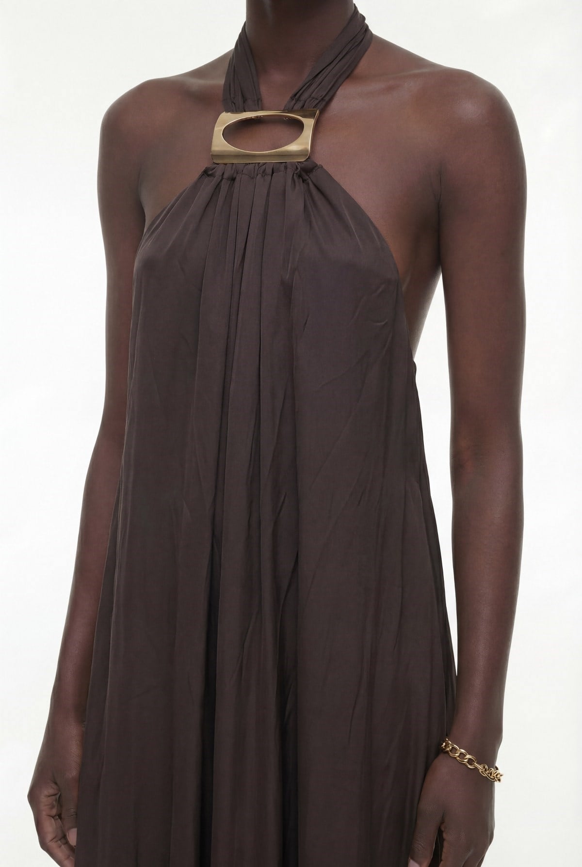 Halter Yaka Bağlamalı Elbise