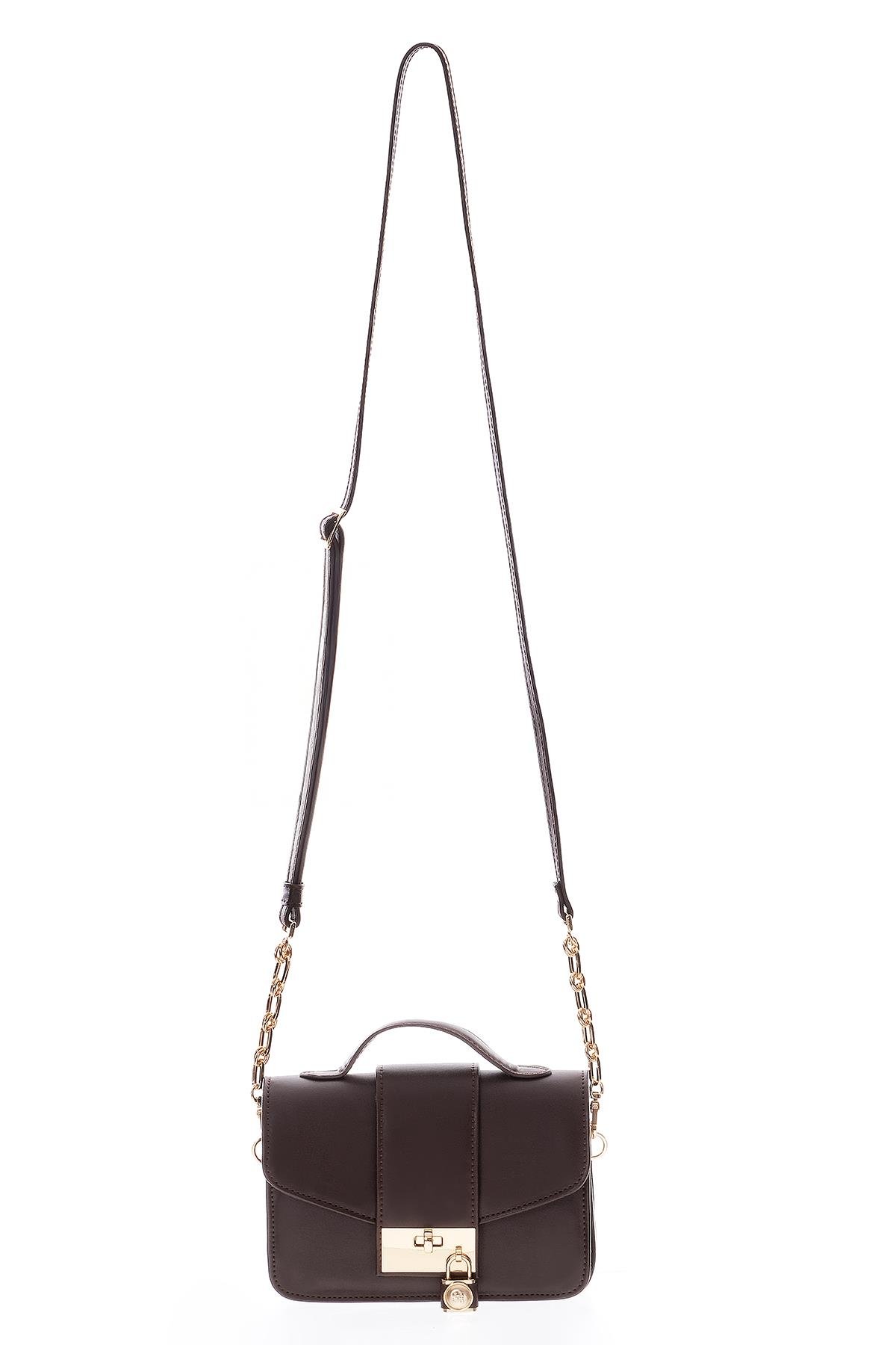 Kilit Aksesuarlı Çok Gözlü El Omuz Çapraz Kullanımlı Çanta