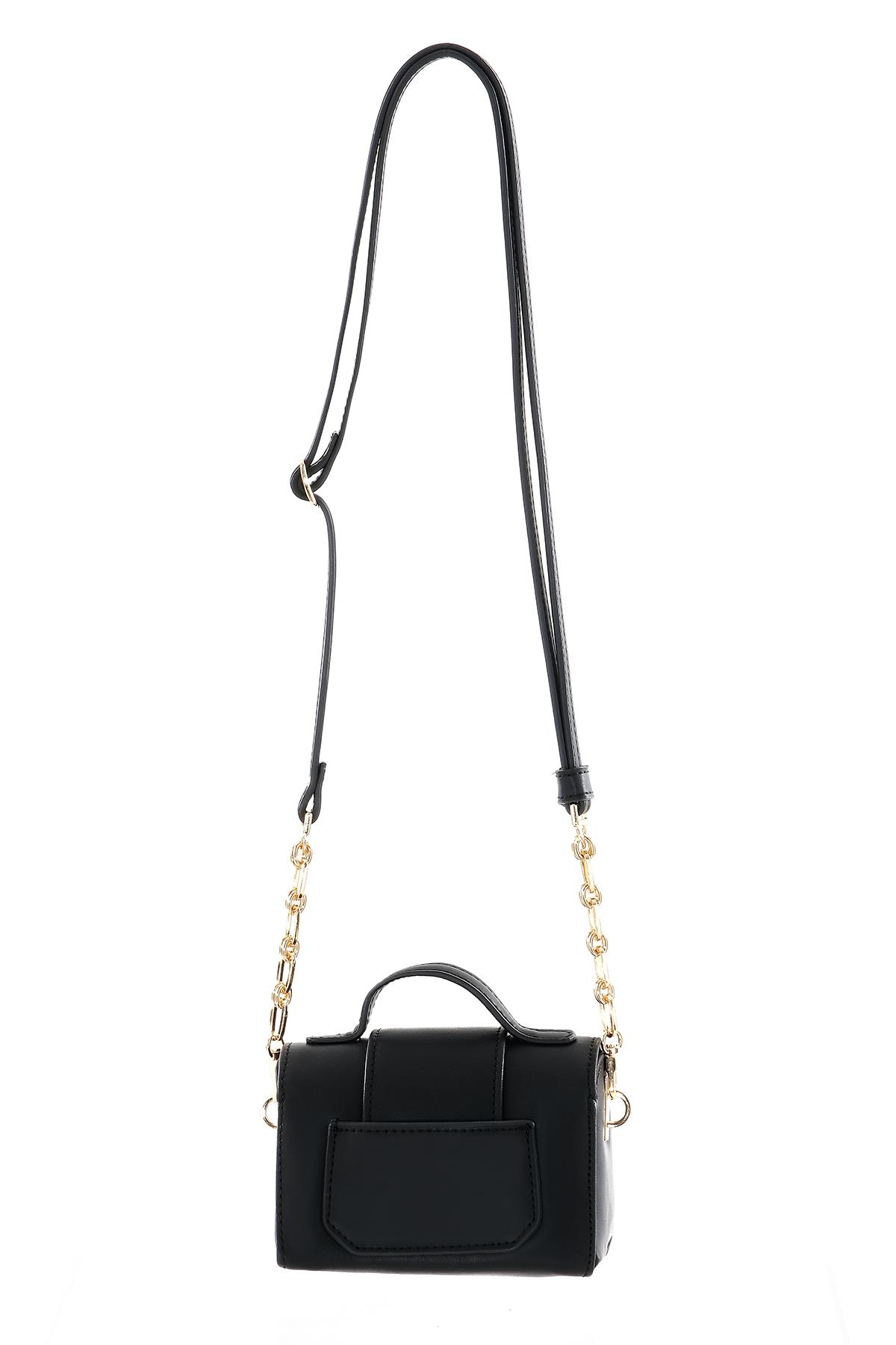 Kilit Aksesuarlı El Omuz Çapraz Kullanımlı Mini Çanta