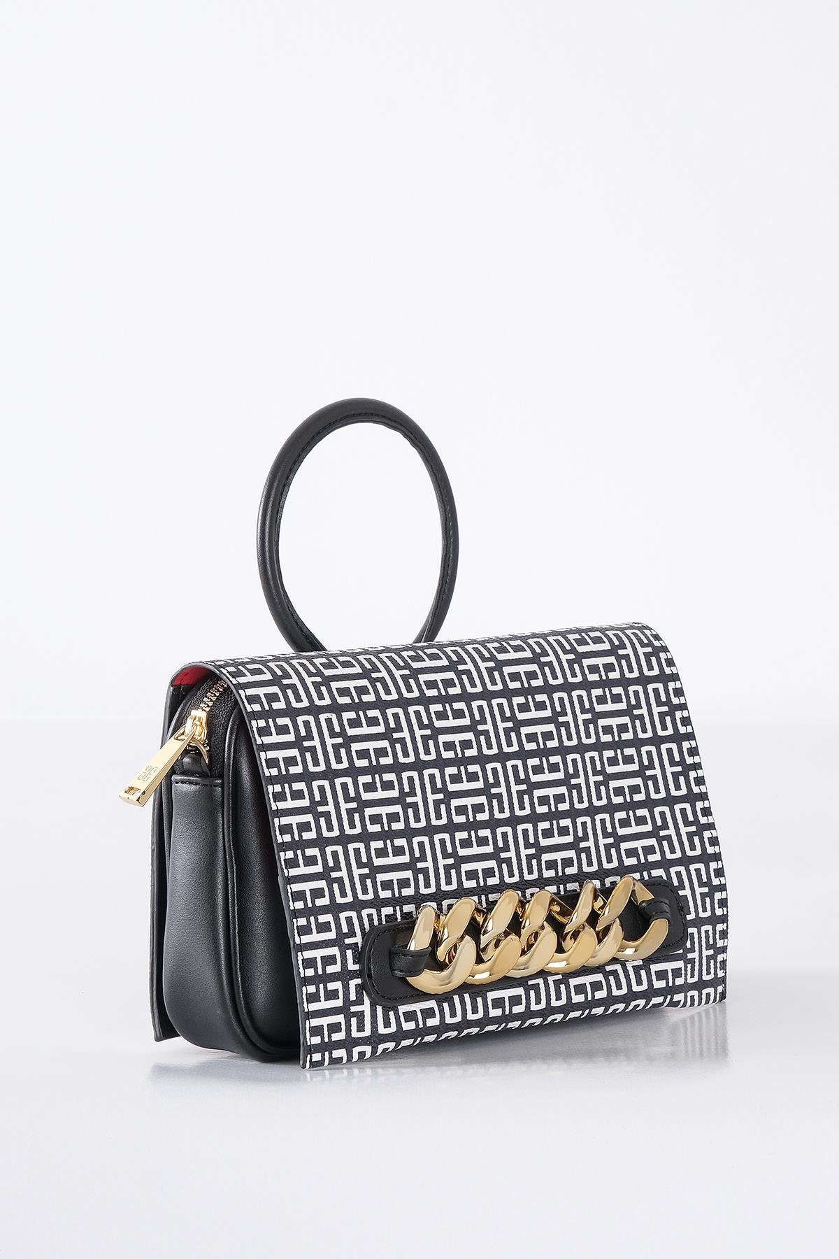 Monogram Desenli Omuz Çantası