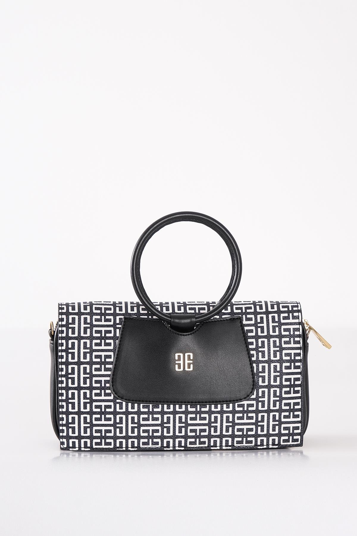 Monogram Desenli Omuz Çantası