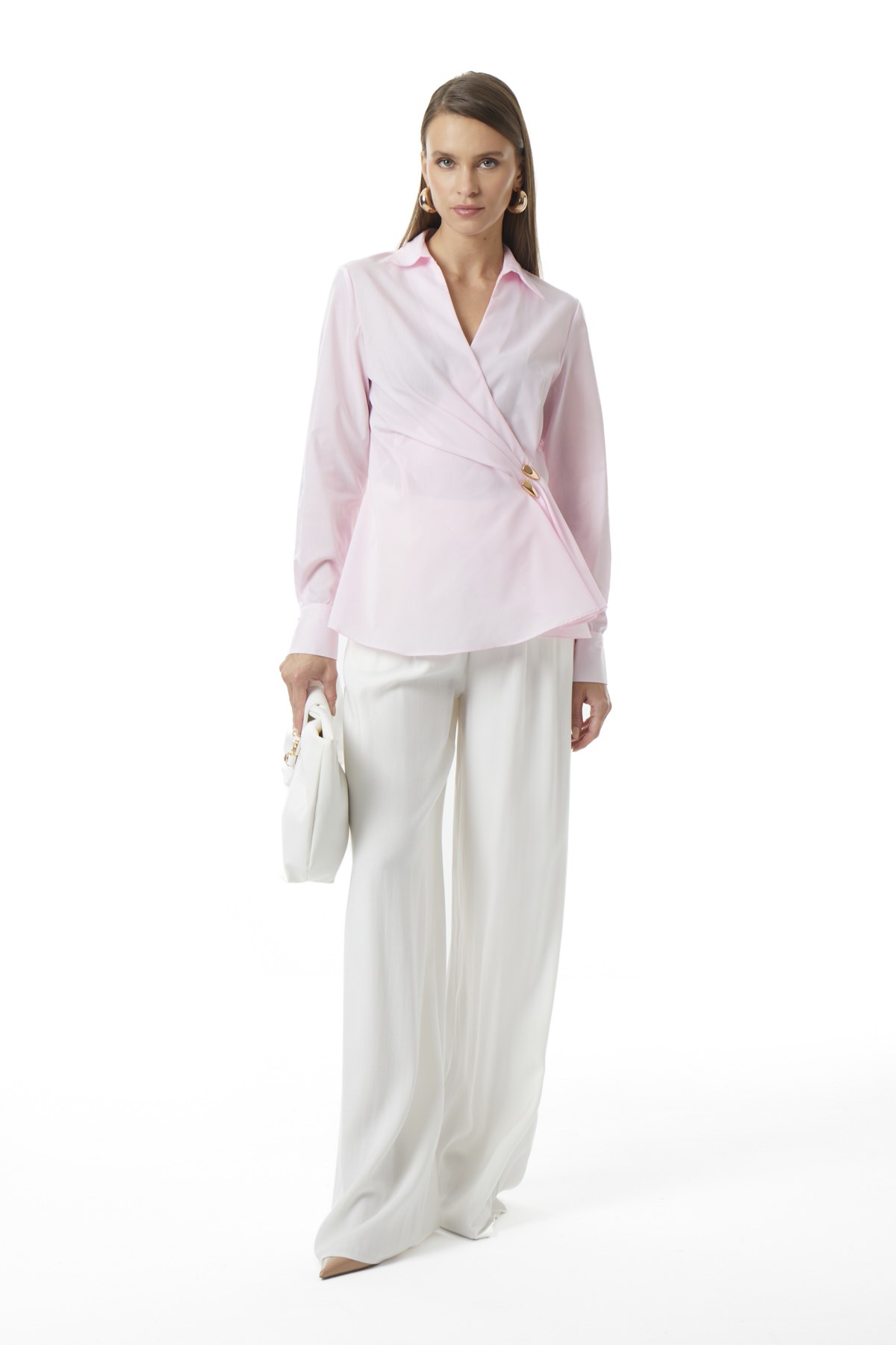 Önden Düğmeli Poplin Gömlek