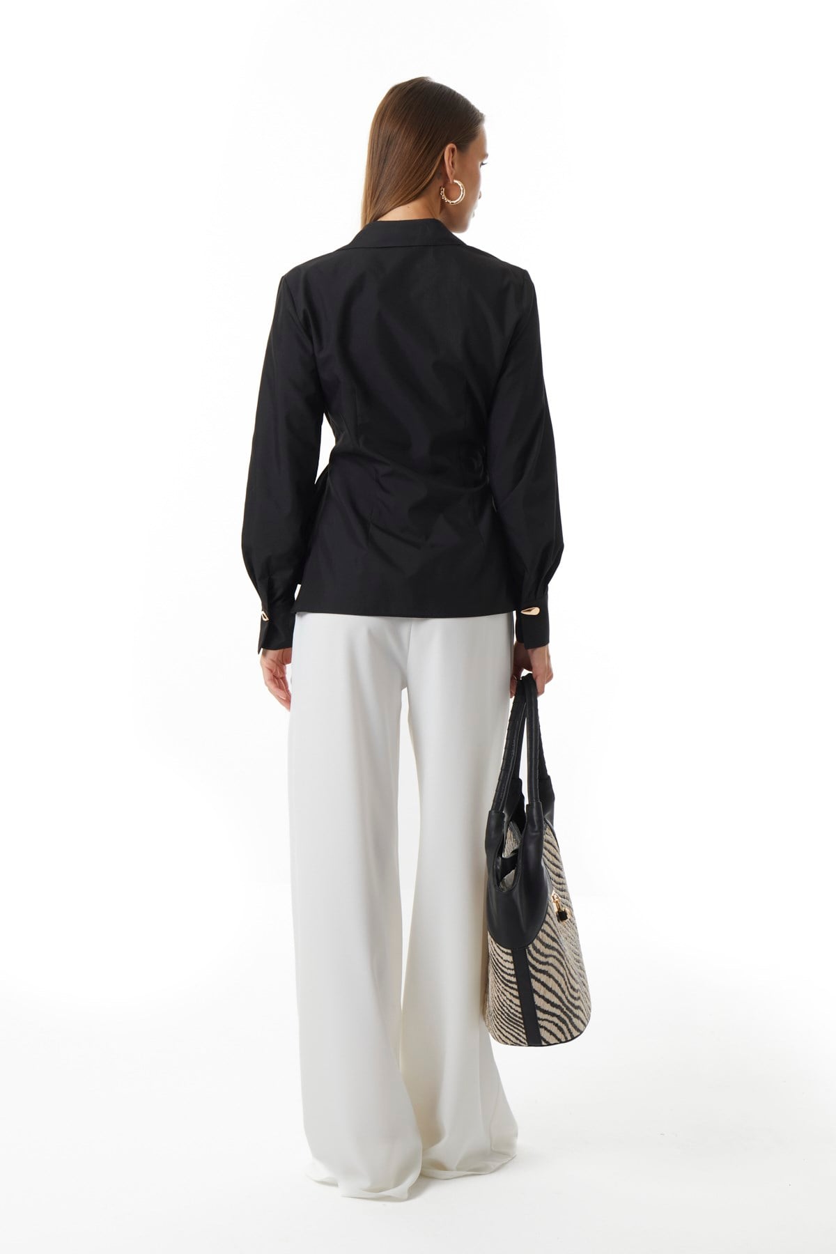 Önden Düğmeli Poplin Gömlek