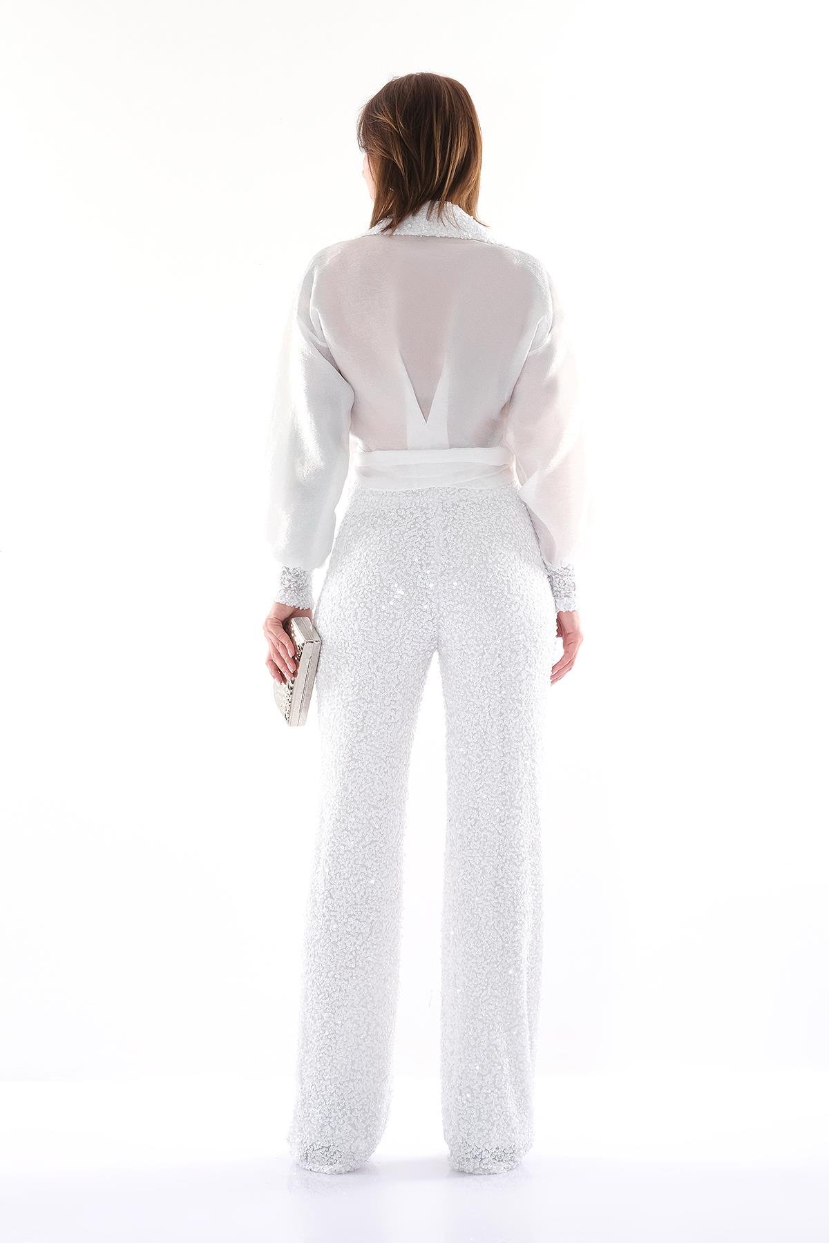 Payet Garnil Pantolon Bluz Takım