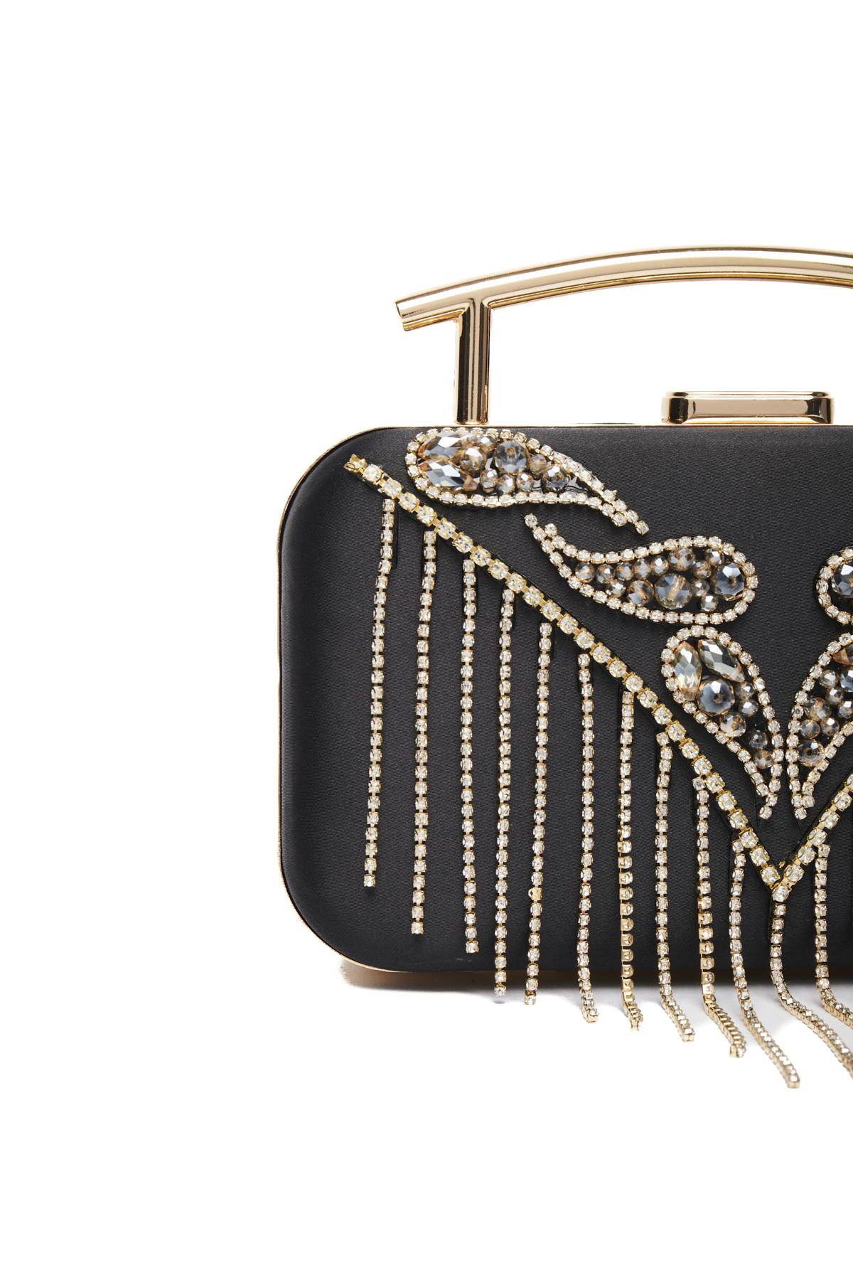 Taş Aksesuarlı, Tasarım, Şık Gece Çantası