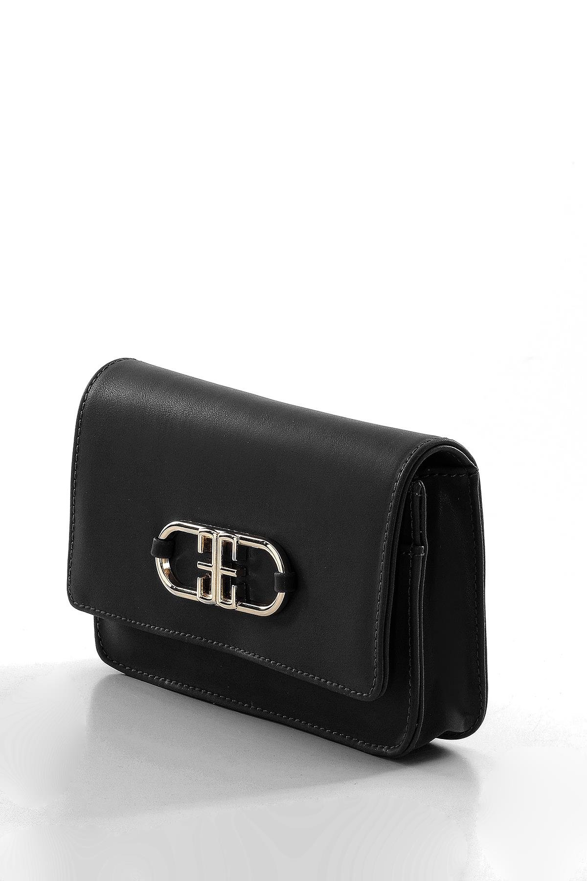 Vegan Deri, Gündüz Gece Kullanışlı, Zincirli,  Şık Cüzdan Çanta