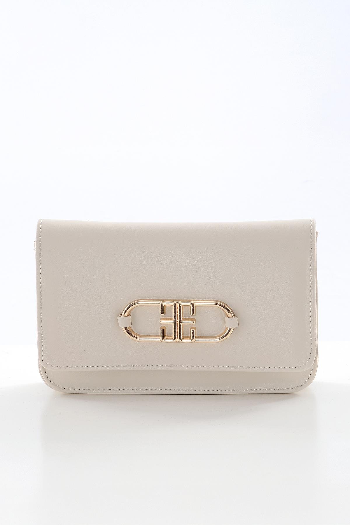 Vegan Deri, Gündüz Gece Kullanışlı, Zincirli,  Şık Cüzdan Çanta