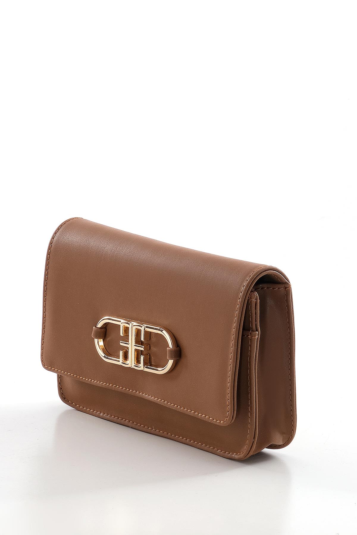 Vegan Deri, Gündüz Gece Kullanışlı, Zincirli,  Şık Cüzdan Çanta