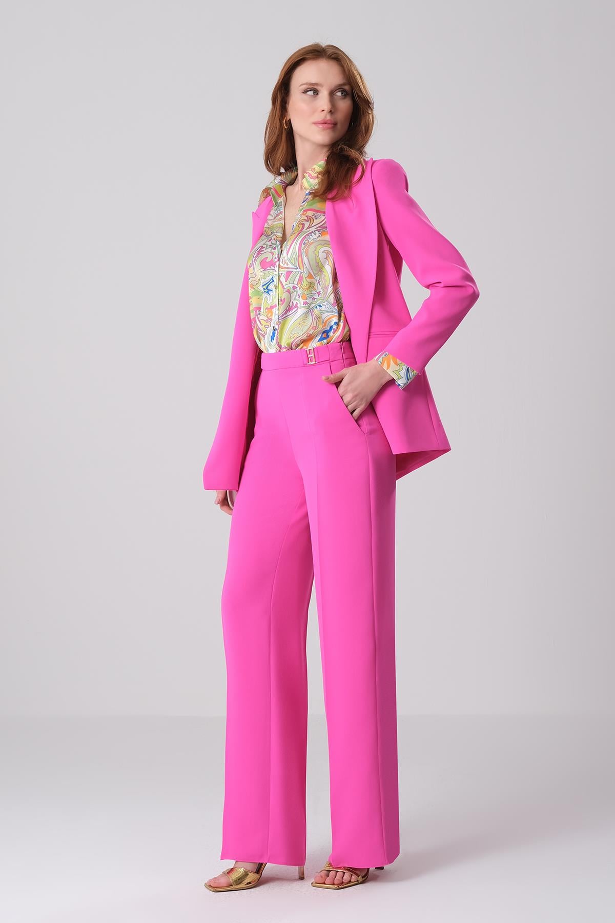 Yakalı Oversize Blazer Ceket