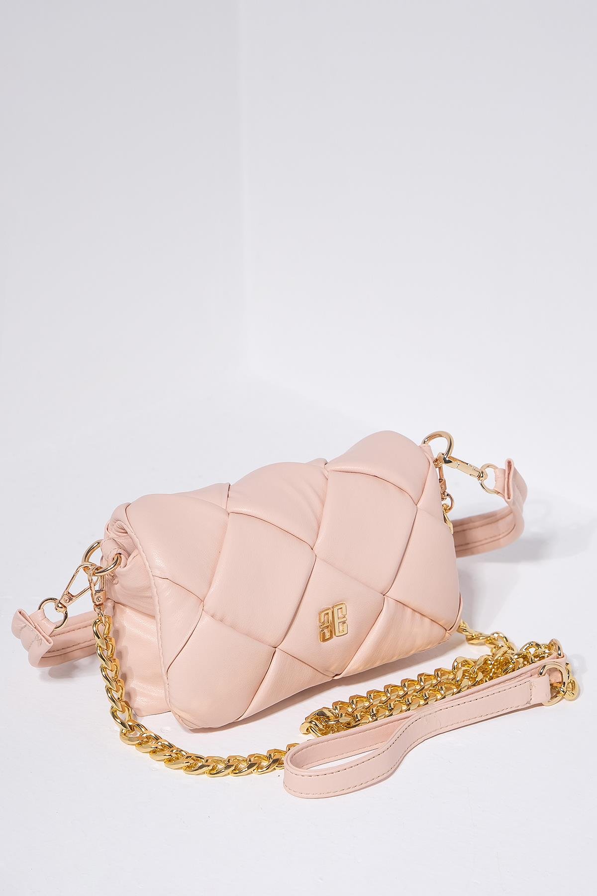 Zincir Askılı Mini Puf Çanta
