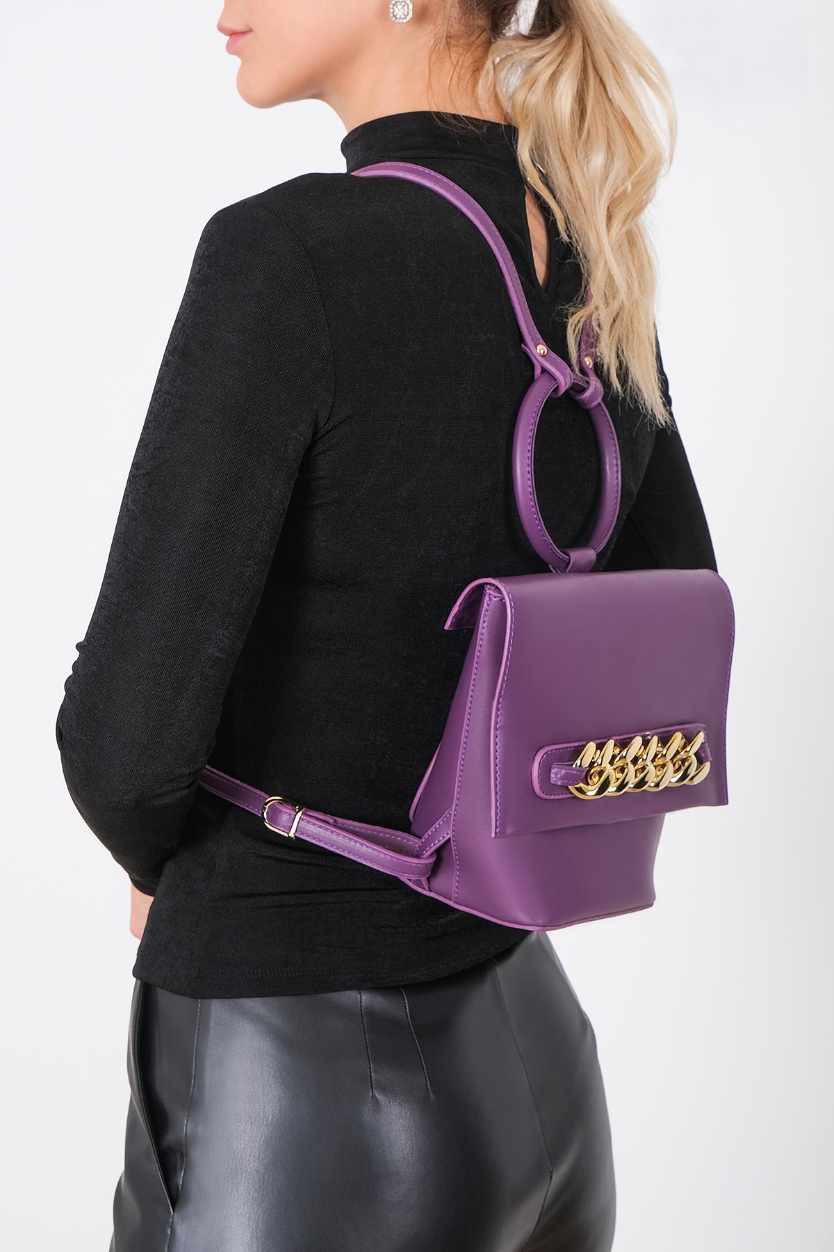 Zincir Detaylı Sırt Çantası