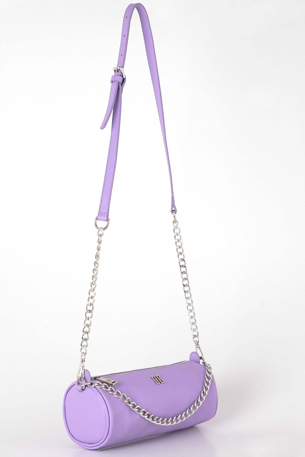 Zincirli Silindir Çanta