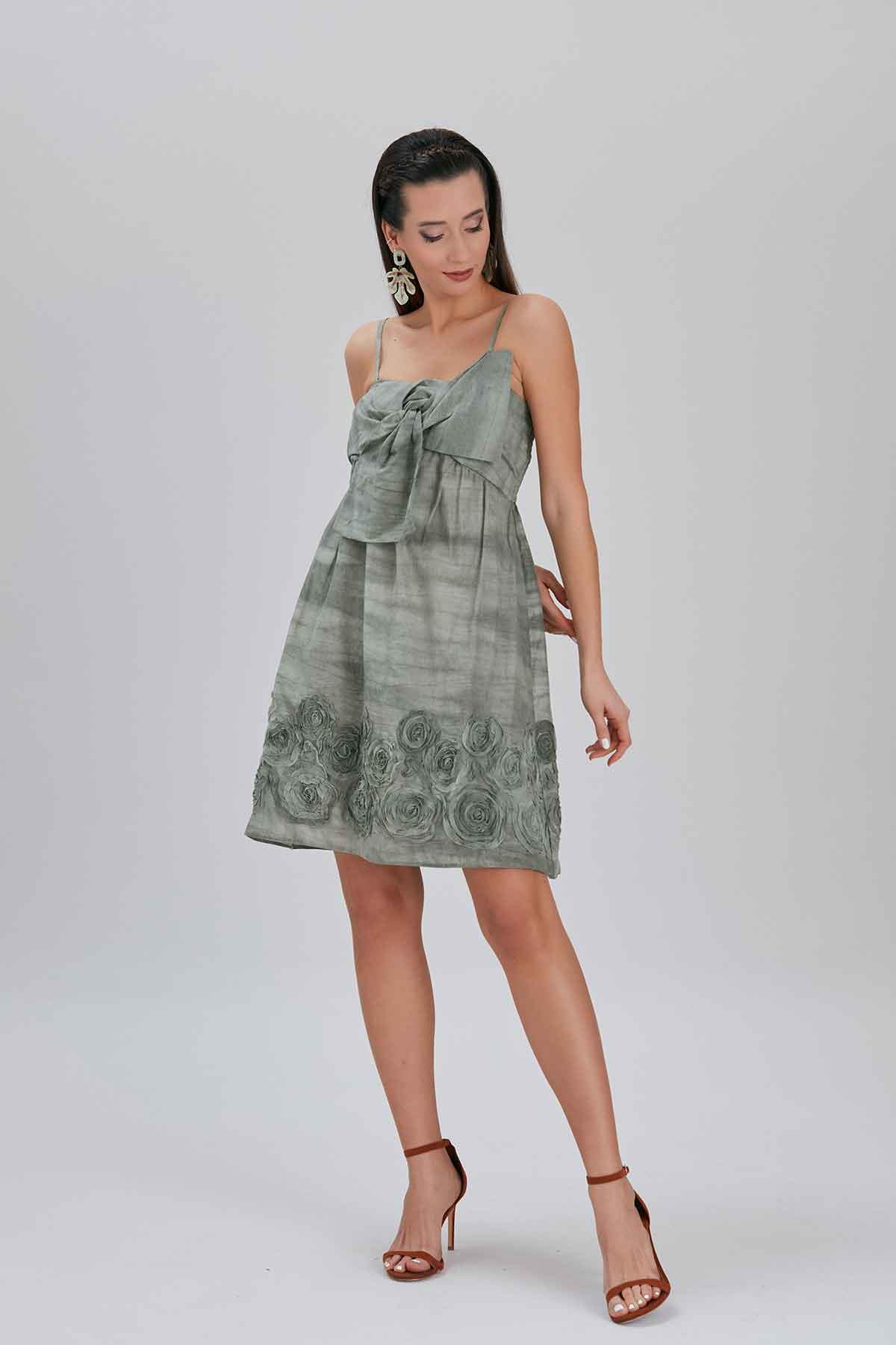 Askılı Koton Elbise