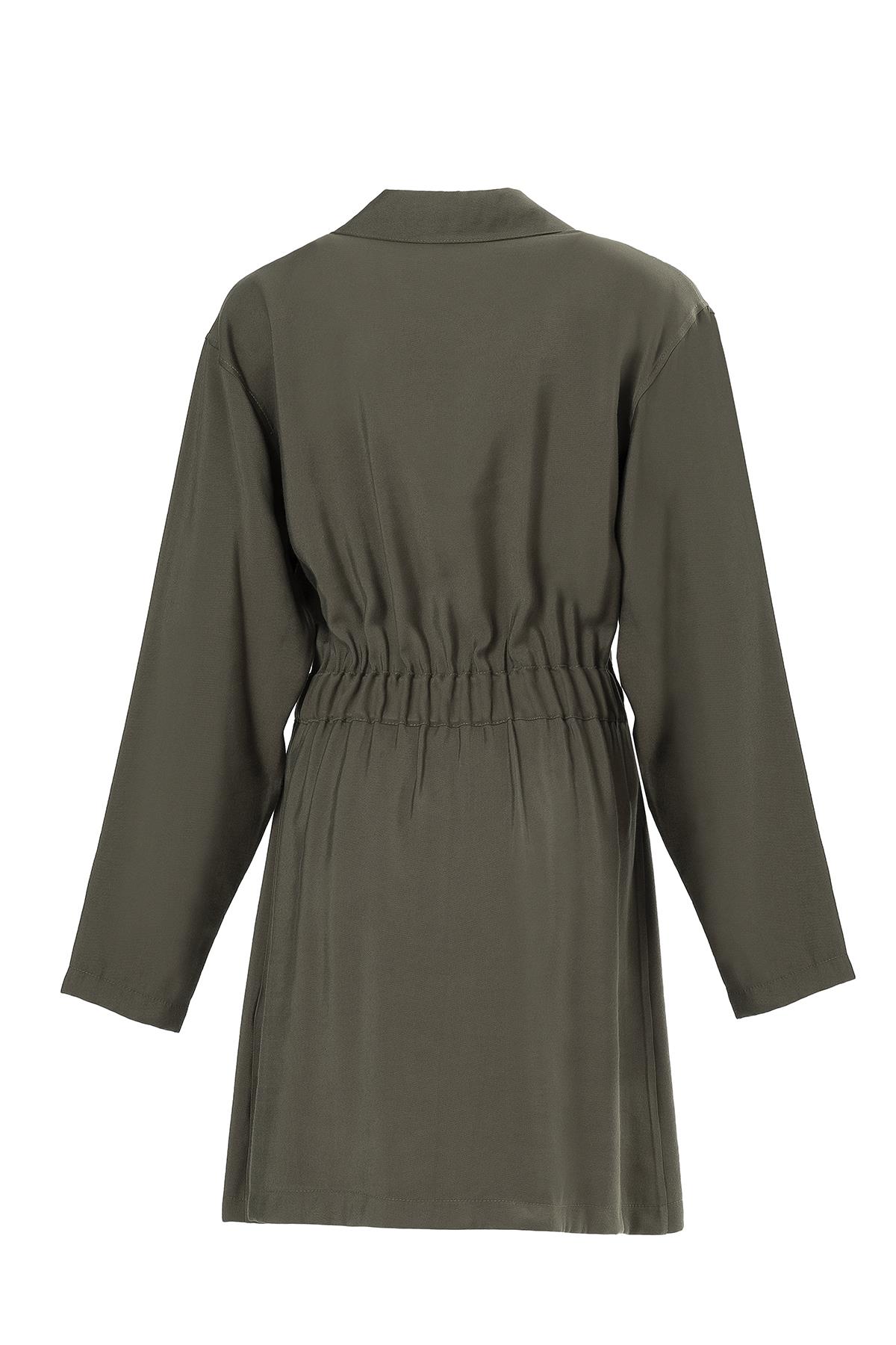 Beli Lastikli Kuşaklı Elbise