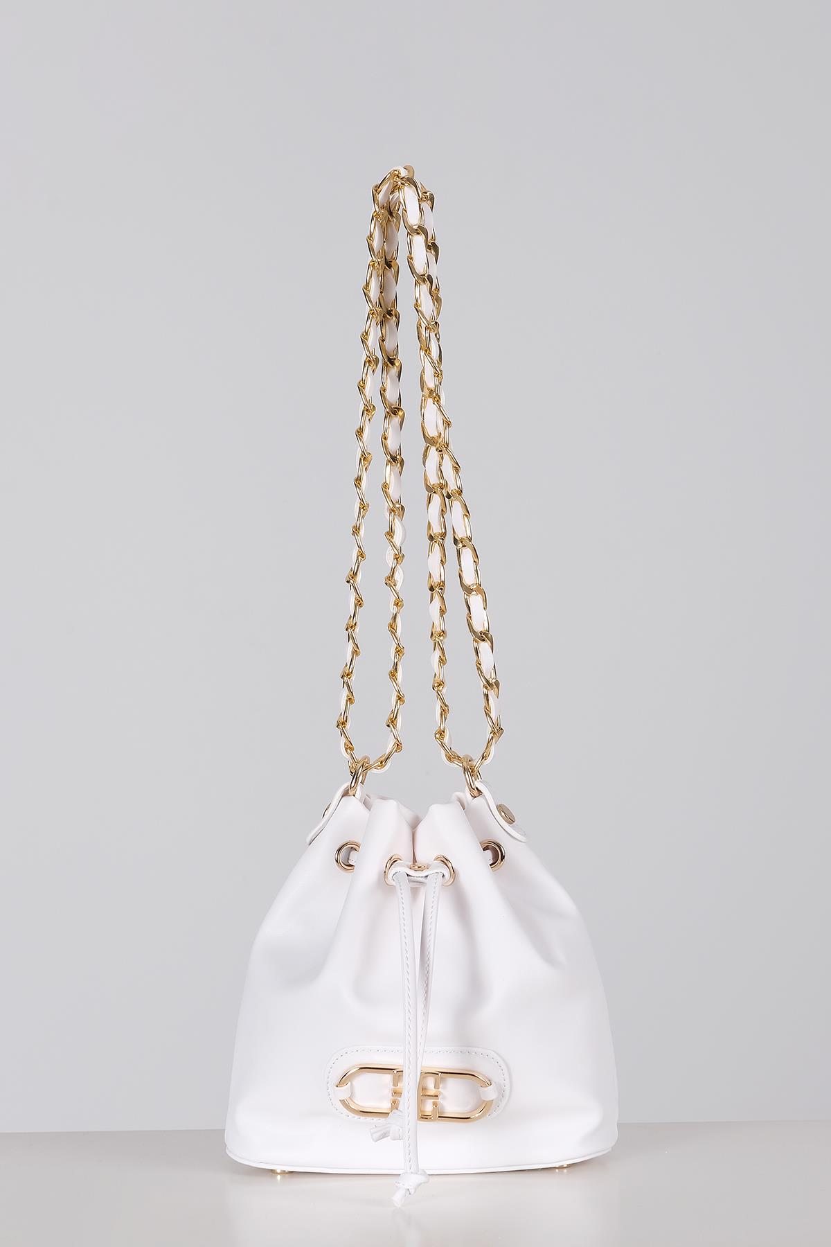 Çapraz, Omuz Askılı Alternatifli, Zincirli, Vegan Deri,Şık Çanta