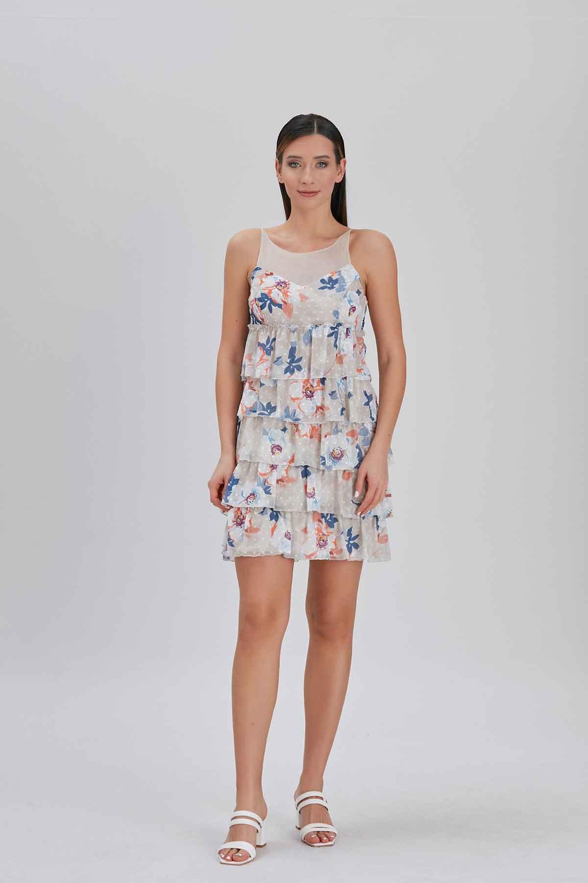 Çiçek Desenli Elbise