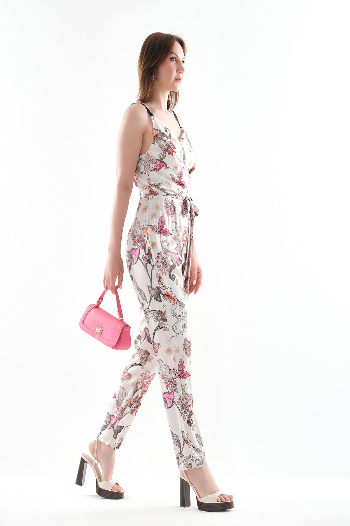 Çiçek Desenli Tulum