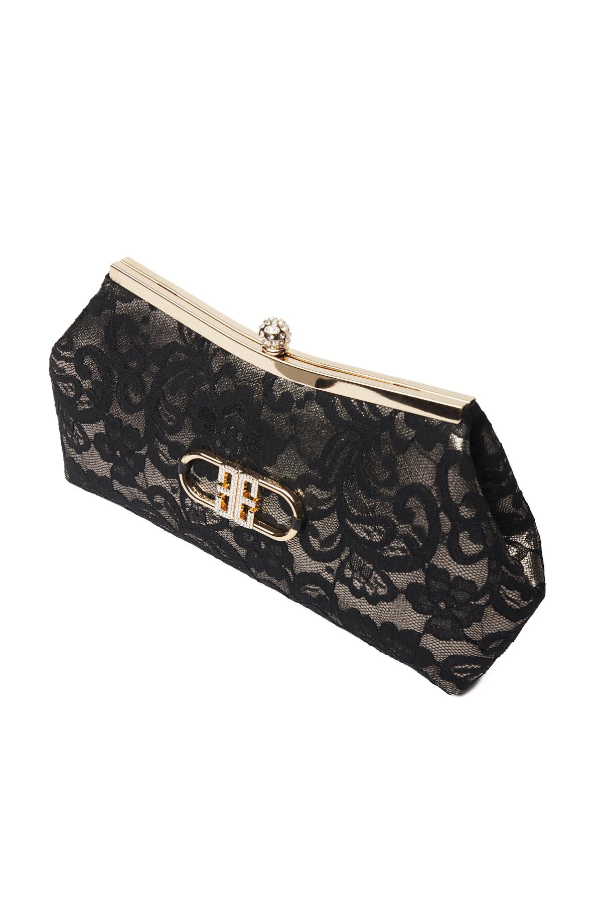 Dantel, Özel Tasarım, Kalın Zincir Askılı, Abiye, Gece Çanta